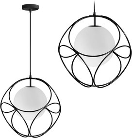 Toolight Toolight, stropné svietidlo 1xE27 APP1019-1CP, čierna-biela, OSW-07558