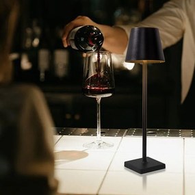 SOLIGHT LED nabíjacia lampička Lucca, 120lm, zmena CCT, stmievanie, čierna
