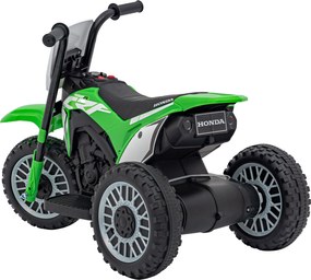Ramiz Cross Honda CRF 450R batériový bicykel pre deti Zelená + 3 kolesá + gumový behúň + klaksón
