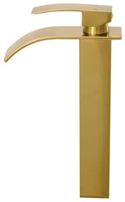 Gamma Elva, vysoká umývadlová batéria h-300, zlatá lesklá, GMA-BEAUW-GD