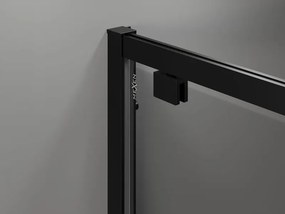 Mexen Exo sprchová kabína s otváracími dverami 90 x 90 cm, priehľadná, čierna - 8181-090-090-70-00