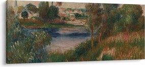 Obraz - Auguste Renoir, Landscape at Vetheuil, reprodukcia (120x50 cm)