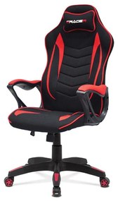Herné a kancelárské kreslo E-racer KA-G408 RED, poťah červená a čierna látka