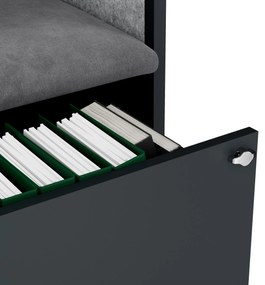 Sally 1150mm korpus Antracytowy - siedzisko Szary