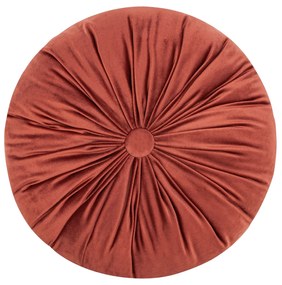 Okrúhly zamatový vankúš VELVET 40 CM tehlová