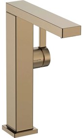 HANSGROHE Tecturis E páková umývadlová batéria Fine Coolstart s otočným výtokom, s odtokovou súpravou Push-Open, výška výtoku 211 mm, kartáčovaný bronz, 73060140