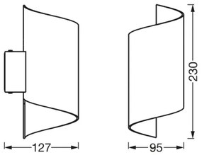 Ledvance - LED Stmievateľné nástenné svietidlo SMART+ TWIST LED/12W/230V Wi-Fi