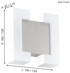 Eglo 95987 - LED Vonkajšie nástenné svietidlo SITIA 2xLED/4,8W