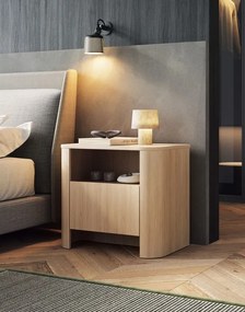 Nočný stolík Bari S58 so zásuvkou, dub Vicenza