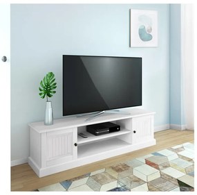 Biely TV stolík z borovicového dreva 45x40 cm Mille – Støraa