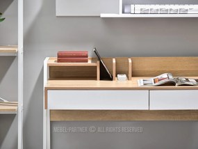PC stolík Richiel (dub + biela). Vlastná spoľahlivá doprava až k Vám domov. 1109842