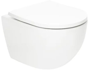WC s doskou softclose závesné SAT Fusion biele vírové SATFUS010RTORP, 1 ks
