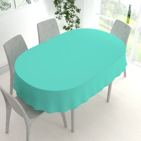 Biante Dekoračný oválny obrus Rongo RG-093 Svetlo tyrkysový 100x140 cm