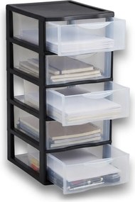 SUNDIS Úložný box s 5 vyššími zásuvkami, antracit, OFFICEMIX A4, 5A