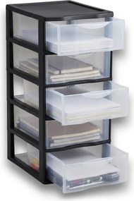 SUNDIS Úložný box s 5 vyššími zásuvkami, antracit, OFFICEMIX