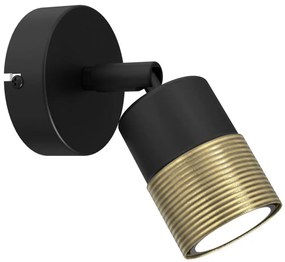 Nástenné bodové svietidlo MIZU 1xGU10/8W/230V čierna/mosadz