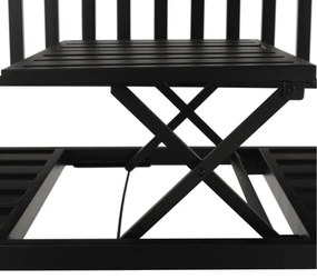 Kondela Záhradná lavička so stolíkom, čierna, DAGNO