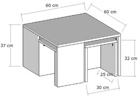 Konferenčný stolík Ortanca Sapphire Oak