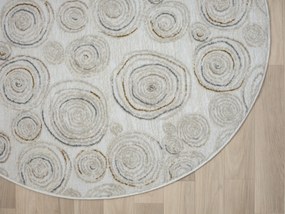My Flair, Kusový koberec My Style CA60050 creme kruh, 120x120 (priemer) kruh, béžová, chodba / predsieň