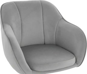 LuxuryForm DESIGN Barová stolička AVOLA VELUR na striebornom tanieri - svetlo šedá