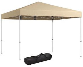 Pavilón so zadnou stenou s vreckami 3×3×2,8 m, béžový