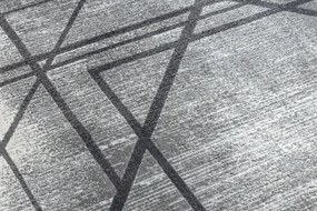 Moderný koberec NOBLE 1520 45 Vintage, geometrický , riadky - Štrukturálny, dve vrstvy rúna, sivá Veľkosť: 160x220 cm