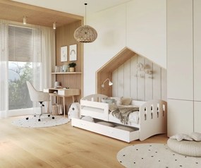 Detská posteľ so zásuvkou HAPPY - 180x80 cm - biela