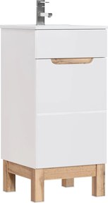 Comad Kúpeľňová skrinka pod umývadlo Bali White 40 biela/dub wotan