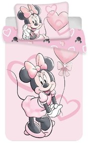 JERRY FABRICS -  JERRY FABRICS Obliečky do postieľky Minnie Pink Heart baby Bavlna, 100/135, 40/60 cm