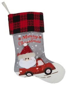 Vianočná ozdoba SANTA svetlosivá