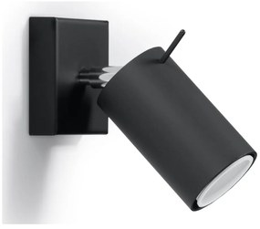 Čierne bodové svietidlo 8x10 cm Etna – Sollux