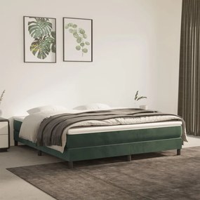 Posteľný rám na boxspring tmavozelený 160x200 cm zamat