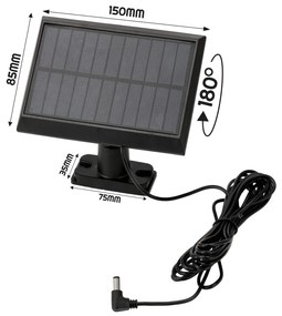 BERGE LED solárna lampa s pohybovým senzorom + diaľkový ovládač TANGA 30W
