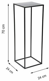 STOJAN NA KVETINÁČ SIMPLE 70X24X24 CM ČIERNA