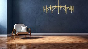 Toolight Toolight, stropná lampa 15xG9 APP1197-15CP, zlatá, OSW-01406