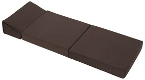 Skladacie kreslo/matrac PELOS, hnedá