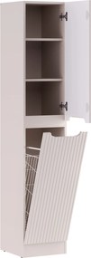 Comad Doplnková kúpeľňová skrinka vysoká s košom na bielizeň Nova Cashmere 35 kašmír