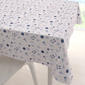 Biante Detský bavlnený štvorcový obrus Sandra SA-199 Autíčka a autobusy 70x70 cm
