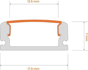 SADA 1x LED pás so senzorom FLEX LED/3,6 W/4xAA, 2 m + 2x zapustený profil 1 m