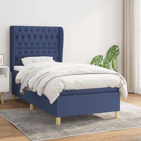 Boxspring posteľ s matracom modrá 100x200 cm látka 3128747