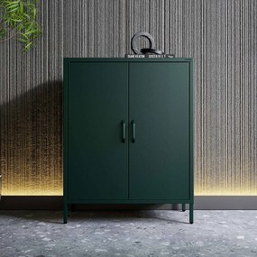 Skrinka do obývačky s policami VITO, 800 x 1015 x 400 mm, Modern: fľaškovo zelená farba