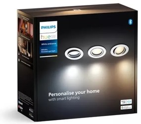 Philips-SADA 3xLED Stmievateľné podhľadové svietidlo Hue MILLISKIN 1xGU10/4,2W/230