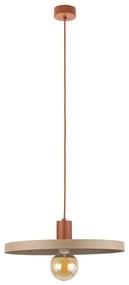 Luster na lanku SILA 1xE27/15W/230V pr. 40 cm béžová/tehlová