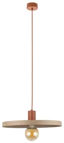 TK Lighting Luster na lanku SILA 1xE27/15W/230V pr. 40 cm béžová/tehlová TK10955