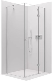 Cerano Marino, sprchovací kút 100(dvere) x 80(stena) x 190 cm, 6mm číre sklo, chrómový profil, CER-CER-422775