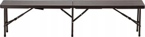 Garden Line SKLADACIA TURISTICKÁ LAVICA 180 x 25 x 43 CM HNEDÁ *0995