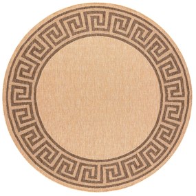 Šnúrkový koberec  SIZAL FLOORLUX kruh 20014 Grécky mais / coffeee