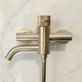 Rea Lungo, vaňová batéria s ručnou sprchovou súpravou, zlatá matná, REA-B8055