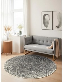 Sivo-krémový okrúhly koberec ø 120 cm Gloria Cavallo – Hanse Home