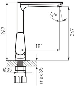 F-Design Brezza, stojanková drezová batéria, chróm lesklý, FD1-BRZ-4-11